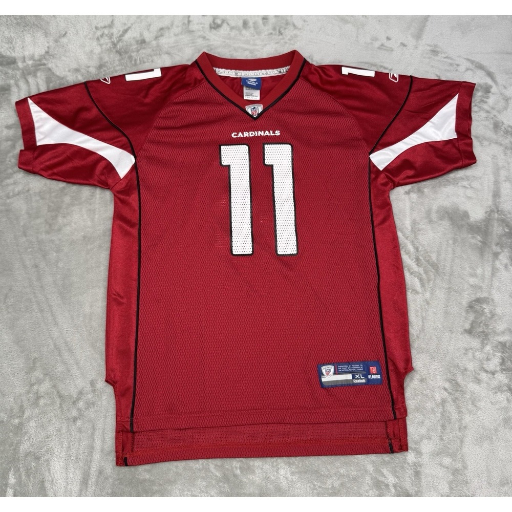 Vintage Arizona Cardinals Larry Fitzgerald #11 Jersey Youth XL Reebok NFL Red